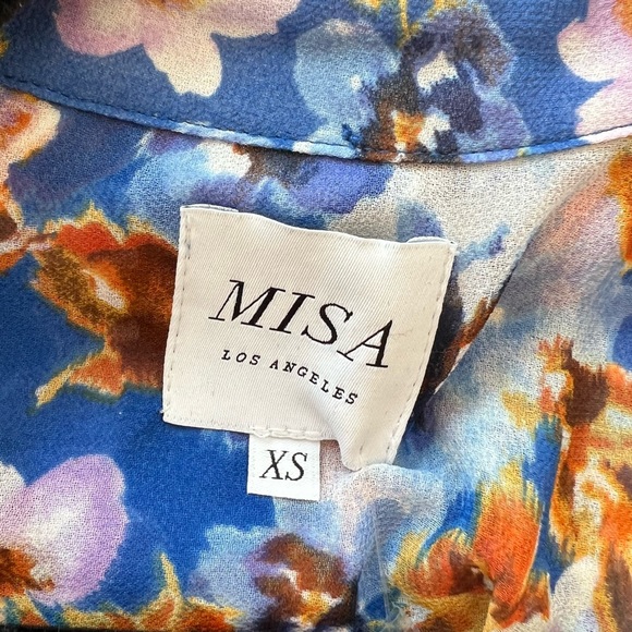 MISA Los Angeles Trina Blue Pansy Floral Sleeveless Maxi Dress BRAND NEW Size XS - Picture 7 of 7
